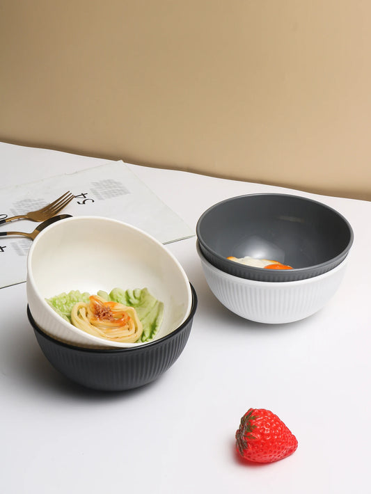 4/11pcs Plastic bowl, reusable and durable, suitable for camping picnic kitchen, microwave and dishwasher safe