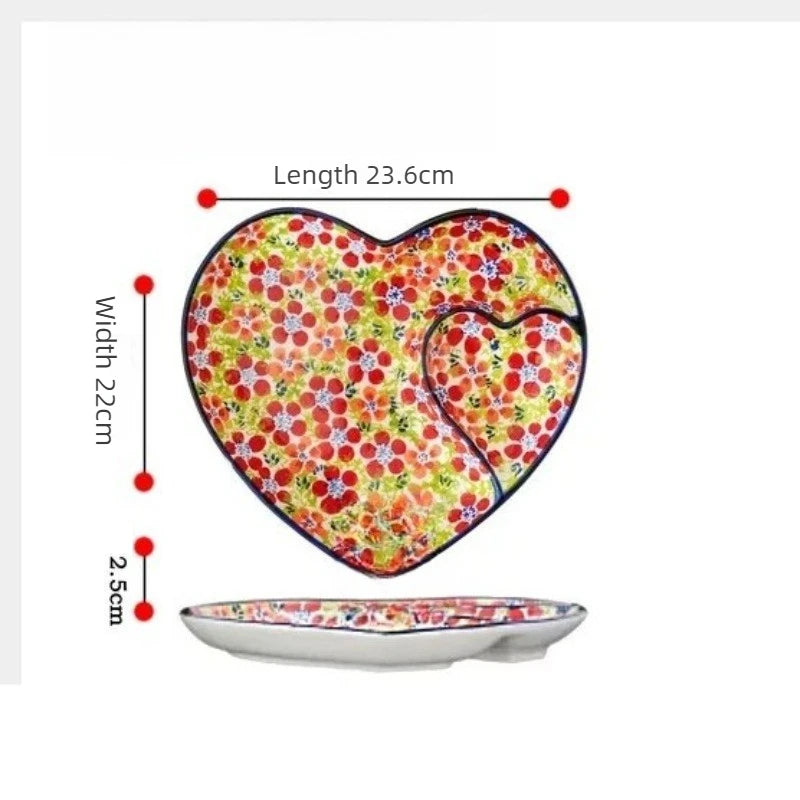 Snail Shaped Ceramic Dumpling Plate with Vinegar Compartment Divided Multifunctional Non Stick Tableware for Home Use