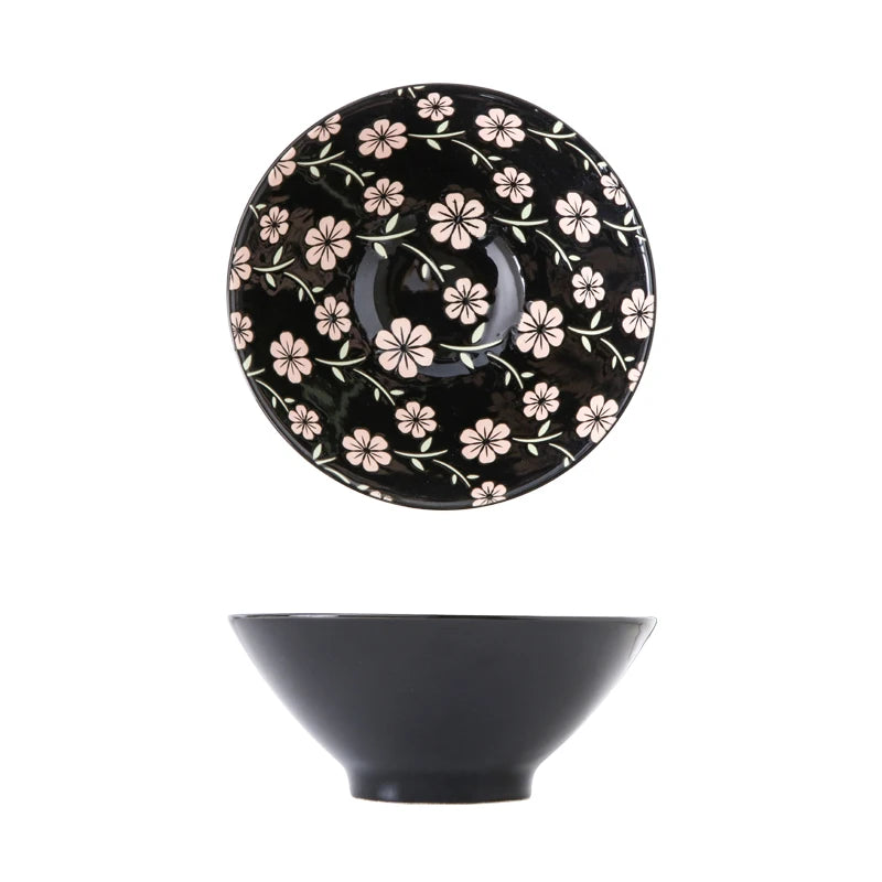 Ramen Bowl Household Soup Bowl Salad Bowl Ceramic Tableware Instant Noodle Bowl Ceramic Tableware
