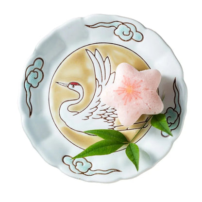 Japanese Style Creative Tableware Featuring Embossed Flower Shaped Small Plates and Sushi Plates