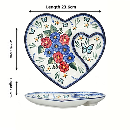Snail Shaped Ceramic Dumpling Plate with Vinegar Compartment Divided Multifunctional Non Stick Tableware for Home Use